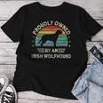 Irish Greyhound Dogs Mom Proudly Owned By An Irish Wolfhound Women T-shirt Unique Gifts