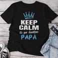 Keep Calm Annuncio Gravidanza Papà Presto Diventa Mamma Neo Maglietta da donna Regalos divertidos