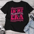 In My Principal Era Groovy School Principal Back To School Women T-shirt Funny Gifts