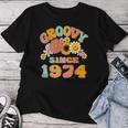 Retro Groovy Since 1974 Birthday 50 Years Old 50Th Birthday Women T-shirt Funny Gifts