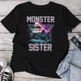 Shark Monster Truck Sister Monster Truck Are My Jam Truck Women T-shirt Funny Gifts