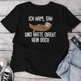 Sloth Ich Kam Sah Und Hatte Direkt Kein Bock Ich Kam Sah T-shirt Frauen Lustige Geschenke