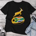 Springbok Pallone Da Rugby E Bandiera Del Sud Africa Per Uomini Donne E Bambini Maglietta da donna Regalos divertidos