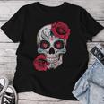 Tete De Mort Mexicaine I Dia De Los Muertos T-shirt femme Cadeaux drôles
