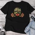 Unbothered Black Girl With Cap Camo Afro Woman Black Queen Women T-shirt Unique Gifts