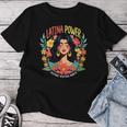 Vintage Latina Power Retro Flowers Hispanic Heritage Month Women T-shirt Unique Gifts