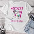 7Th Birthday Girl -Orsicht 7 Jahre Ich Kann Alles T-shirt Frauen Lustige Geschenke