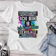 9Th Birthday Girl Boyorsicht Ich Bin 9 Jahre T-shirt Frauen Lustige Geschenke