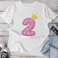 Bambino Ho 2 Anni Compleanno Bambina Ragazza 2 Anniversario 2 Anni Maglietta da donna Regalos divertidos