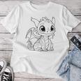 Children's Dragon Mandala To Paint & Colour T-shirt Frauen Lustige Geschenke