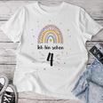 Children's Ich Binier 4 Jahre Girl Birthday Rainbow T-shirt Frauen Lustige Geschenke