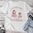 Children's Ich Werde Große Schwester 20242025 Princess Girls' T-shirt Frauen Lustige Geschenke