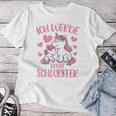 Children's Ich Werde Große Schwester 20242025 Unicorn T-shirt Frauen Lustige Geschenke