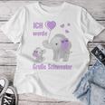 Children's Ich Werde Große Schwester Elefant Ich Werde Große Schwester T-shirt Frauen Lustige Geschenke