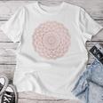 Con Fiori Di Loto Mandala Yoga Per Donne Uomini Bambini Maglietta da donna Regalos divertidos