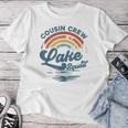 Cousin Crew Lake Squad Groovy Rainbow Vacation Lake Trip Women T-shirt Funny Gifts