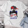 Croatia Girl's Croatia Woman Pride Croatia Flag Hrvatska T-shirt Frauen Lustige Geschenke