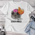 Delicious Spritzi X Sad Hamster Meme Girl Hallöchen Aperölchen T-shirt Frauen Lustige Geschenke