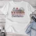 Impegnata Ad Allevare Giocatori Di Baseball La Mamma Del Maglia Con Maniche Raglan Maglietta da donna Regalos divertidos