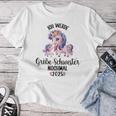 Kinder Wieder Große Schwester 2025 T-shirt Frauen Lustige Geschenke