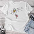 Ladybird On Daisy Blue T-shirt Frauen Lustige Geschenke