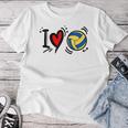 I Loveolleyball Beacholley Ball Womenolleyball Player Maglietta da donna Regalos divertidos