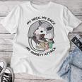 Opossum Schreit Lustig Mein Hals Mein Rücken Mein Angstanfall Gray T-shirt Frauen Lustige Geschenke