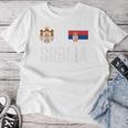 Serbia Flag Srbija Football Fan Women's Children's Red T-shirt Frauen Lustige Geschenke