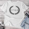 Spqr Senatus Popuplus Que Roman Roman Republic Rome Gray T-shirt Frauen Lustige Geschenke