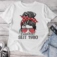 Vintage Fabelhaft Seit 1980 Frau Und Mädchen Geboren 1980 Gray T-shirt Frauen Lustige Geschenke