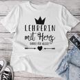 Women's Beste Tehrerin Der Welt Thank You With Heart S T-shirt Frauen Lustige Geschenke