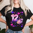 12° Compleanno Ragazza Di 12 Anni Pittura Numero 12 Maglietta da donna Regalos para ella