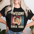 42 Jahre Alt Awesome Seit 1980 42Th Birthday Women's T-shirt Frauen Geschenke für Sie