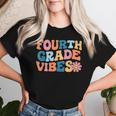 4Th Grade Vibes Fourth Grade Team Retro 1St Day Of School Women T-shirt Gifts for Her