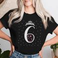 6 Herzen Krone 6 Jahre Alt Happy 6Th Birthday Mädchen Frauen T-shirt Frauen Geschenke für Sie