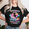 7Th Birthday Girl 7 Years Roller Skates Number 7 Women T-shirt Gifts for Her