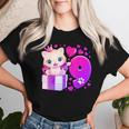 9° Compleanno Ragazza Di 9 Anni Gatto Numero 9 Maglietta da donna Regalos para ella