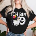 Alpaca Ich Bin Schon 9 Geburtstag Llama T-shirt Frauen Geschenke für Sie