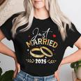 Appena Sposato 2025 Anniversario Di Matrimonio Per Coppie Luna Di Miele Maglietta da donna Regalos para ella