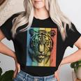 Bengal Tiger Portraitintage Style Dog Mum Dad T-shirt Frauen Geschenke für Sie