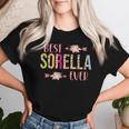 Best Sorella Ever Italian Sister Leopard Floral T-shirt Frauen Geschenke für Sie