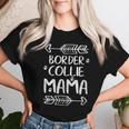 Border Collie Mama Border Collie Mom Dog Mom Cuello Camiseta de mujer Regalos para ella