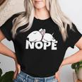 Bull Terrier Cute Dog Sloth Nope T-shirt Frauen Geschenke für Sie