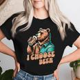 Divertente I Choose Bear Meme I Choose Beer Maglietta da donna Regalos para ella