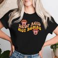 Drop Acid Not Bombs Hippie Groovy 70S Costume For Women T-shirt Frauen Geschenke für Sie