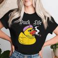 Duck Life Gangster Quietscheente Lustiges Ente T-shirt Frauen Geschenke für Sie