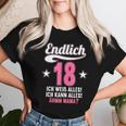 Endlich 18 Ich Weiß Alles Kann Alles Ahm Mama T-shirt Frauen Geschenke für Sie