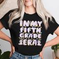 In My Fifth Grade Era Cute Unicorn 5Th Grade Back To School Maglietta da donna Regalos para ella