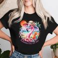 Flamingle All The Way Summer Cocktail Flamingo Summer Vibes Women T-shirt Gifts for Her