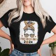 Friends Giving 2024 Thanksgiving Friendsgiving Messy Bun Women T-shirt Gifts for Her